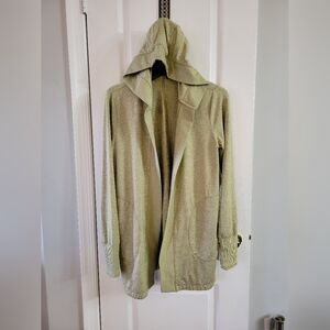 Athleta Uptempo Wrap Hooded Cardigan Tapestry Gold Heather Size Small